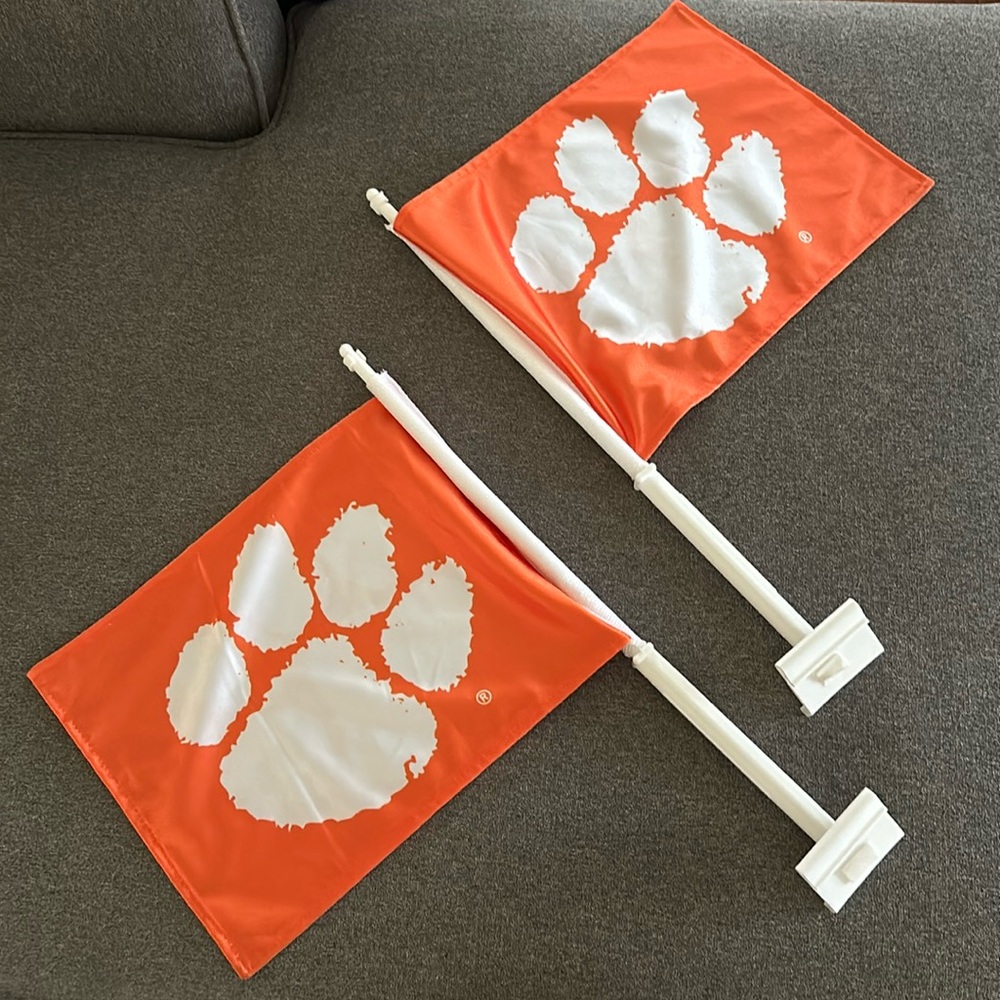 Clemson car flags